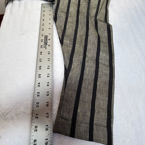 Opus 204 Seattle Vintage Striped Linen Long Coat Jacket Duster Robe Lagenlook - Picture 10 of 12